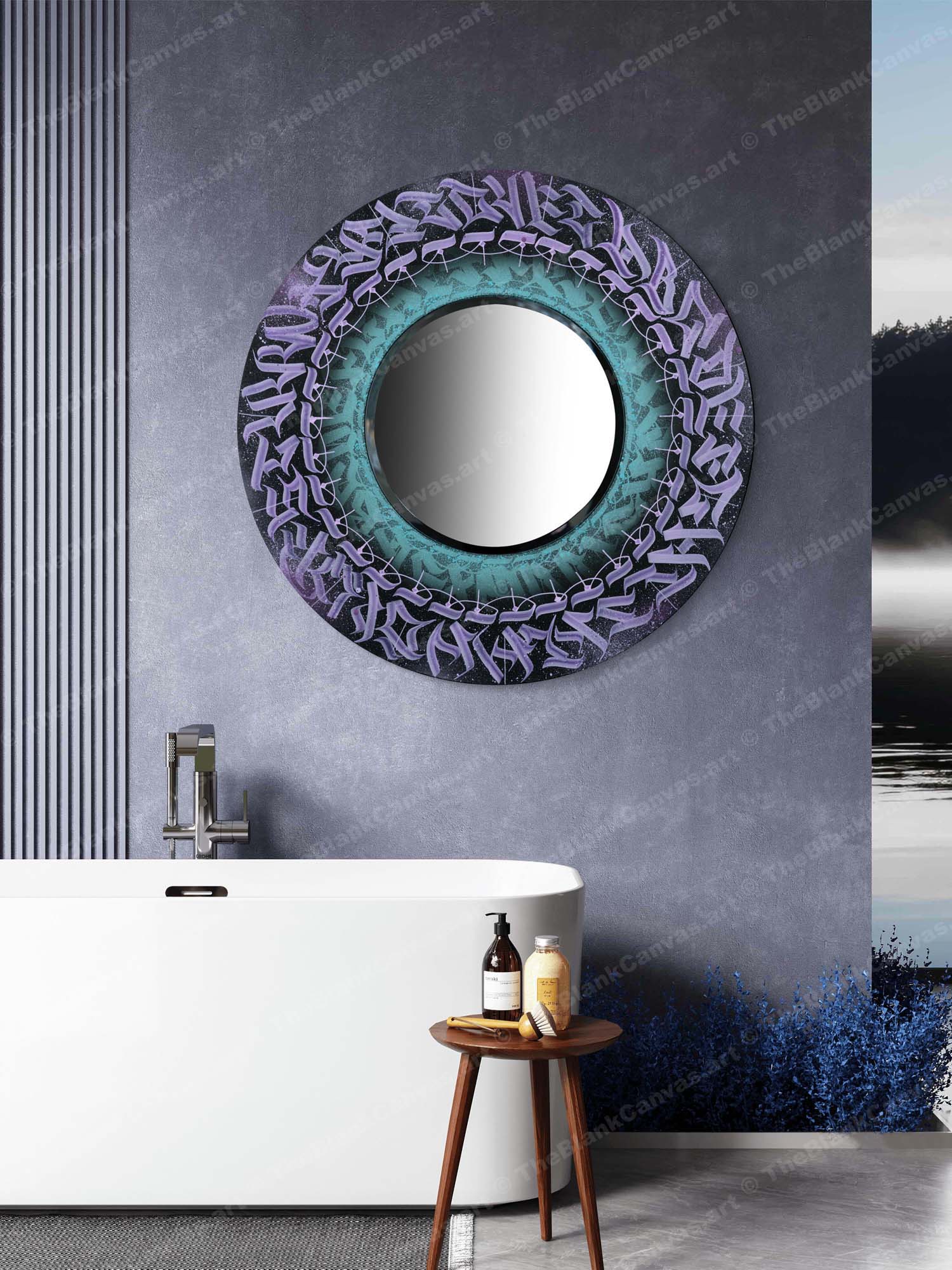 Purple Calligraphy Mirror